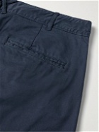 Alex Mill - Cropped Tapered Cotton-Blend Twill Chinos - Blue