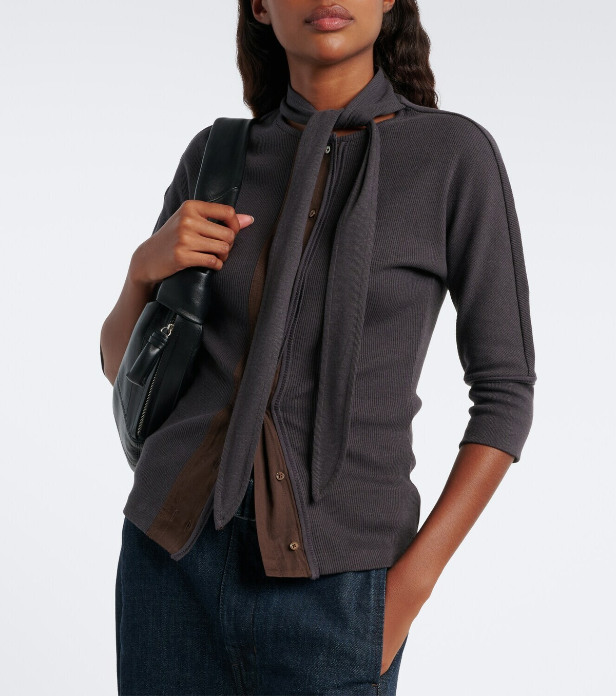 Lemaire Cotton and linen-blend jersey T-shirt