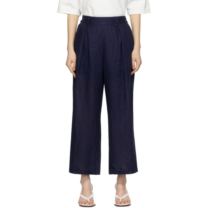 Photo: Blue Blue Japan Indigo Linen One-Tuck Trousers