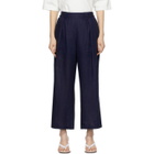 Blue Blue Japan Indigo Linen One-Tuck Trousers