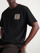 LOEWE - Paula's Ibiza Logo-Embroidered Cotton T-Shirt - Black