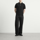 Casablanca Men's Pointelle Monogram Polo in Black