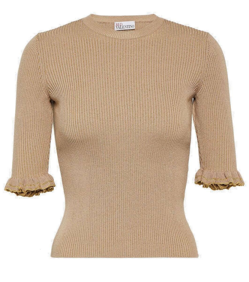 Photo: REDValentino Ribbed-knit wool-blend top