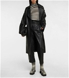 Yves Salomon - High-rise leather paperbag pants