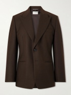 SAINT LAURENT - Wool Blazer - Brown