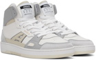 Axel Arigato Gray & White A-Dice Hi Sneakers