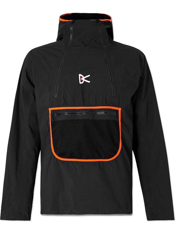 Photo: DISTRICT VISION - Vassa Logo-Print Recycled Shell Half-Zip Hooded Jacket - Black