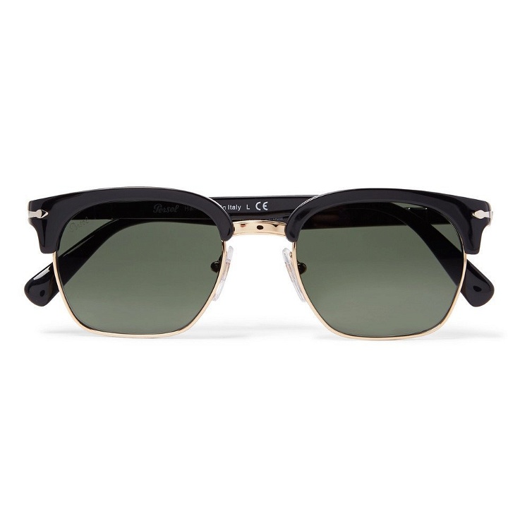 Photo: Persol - D-Frame Gold-Tone and Acetate Sunglasses - Men - Black