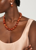 Jennifer Behr Louisa Beaded 18kt Gold-plated Necklace - Pink - One Size