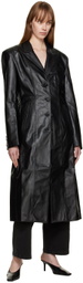HALFBOY Black Matrix Leather Coat