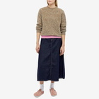 Beams Boy Women's 0.5 Pocket Denim Long Skirt in Blue Indigo