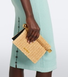 Jacquemus Rond Carré Small raffia-effect clutch