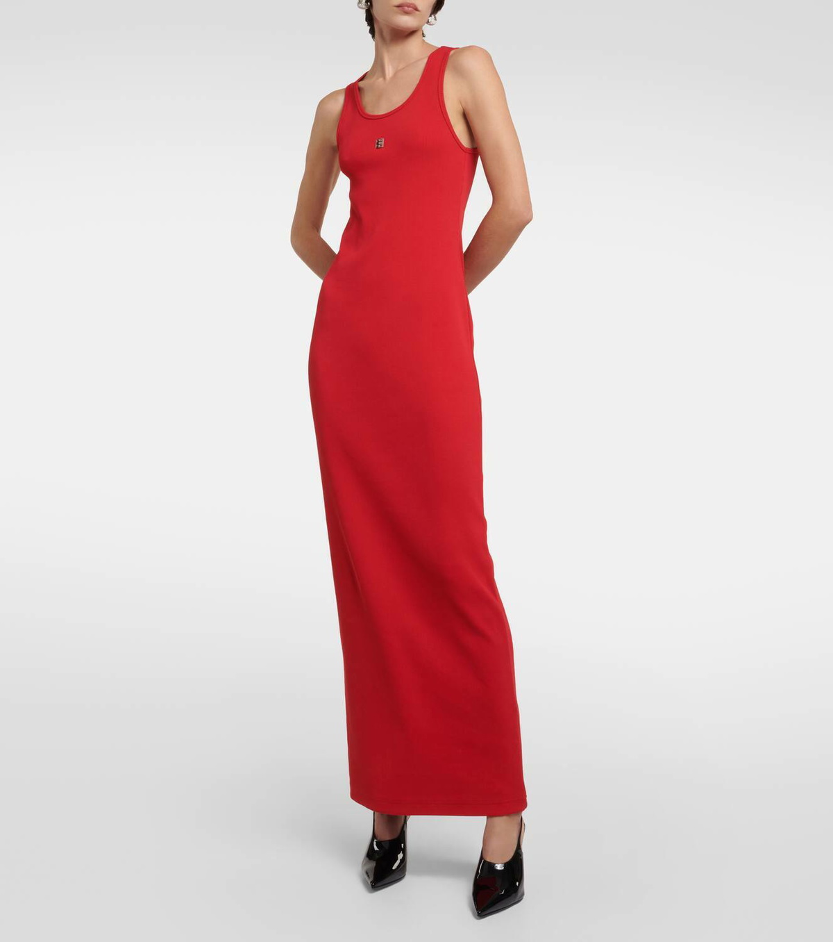 Givenchy Ribbed-knit cotton jersey maxi dress