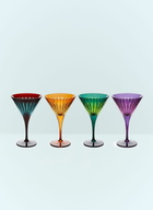 L'Objet Set Of Four Prism Martini Glasses