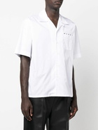 Marni White Logo-Print Cotton Shirt
