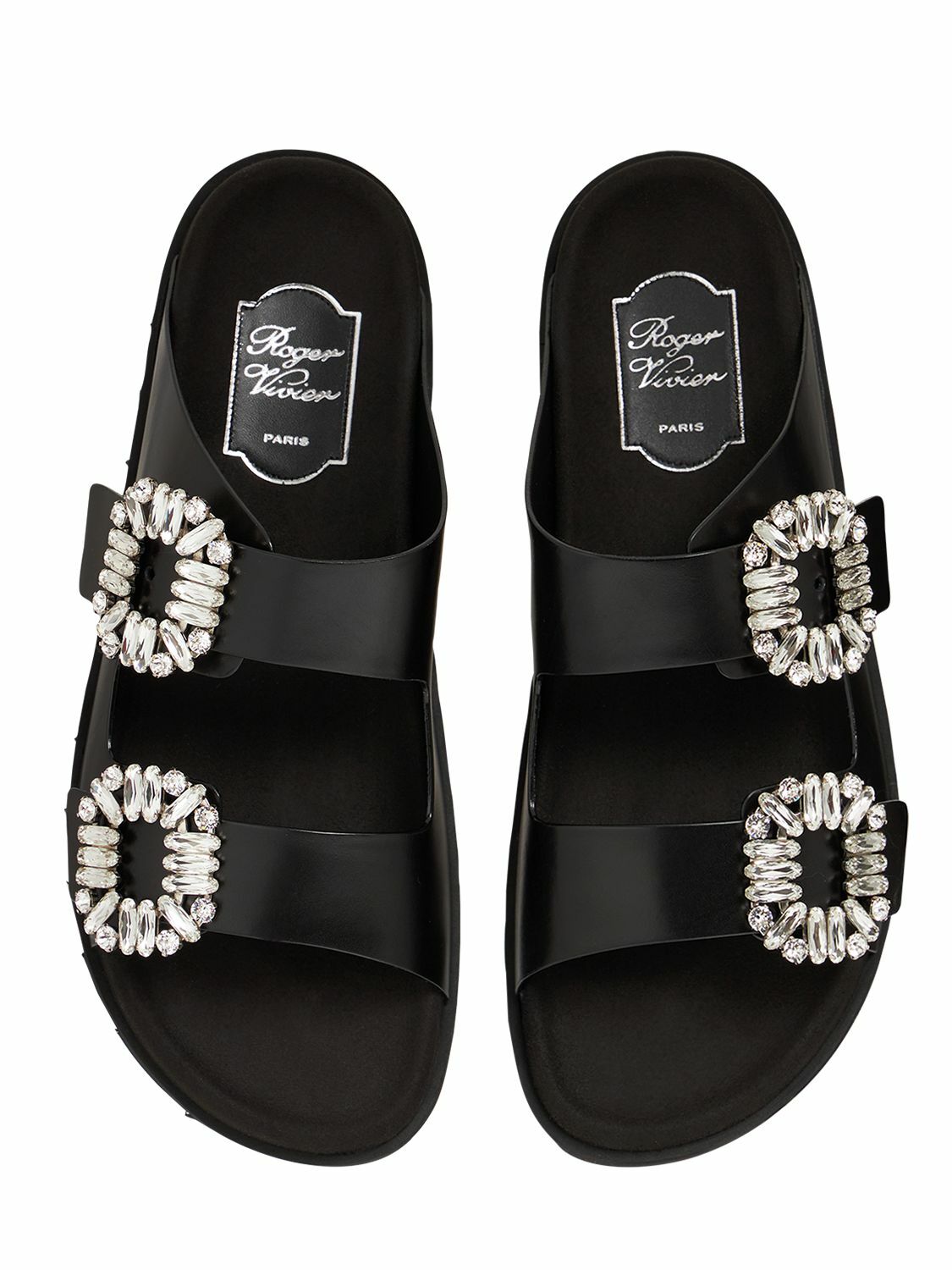 Roger Vivier◆Slidy Viv レザーサンダル 20mm ROGER VIVIER 20mm Slidy Viv Leather Sandals Roger Vivier
