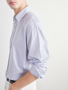 TOTEME - Striped Cotton-Poplin Shirt - Blue