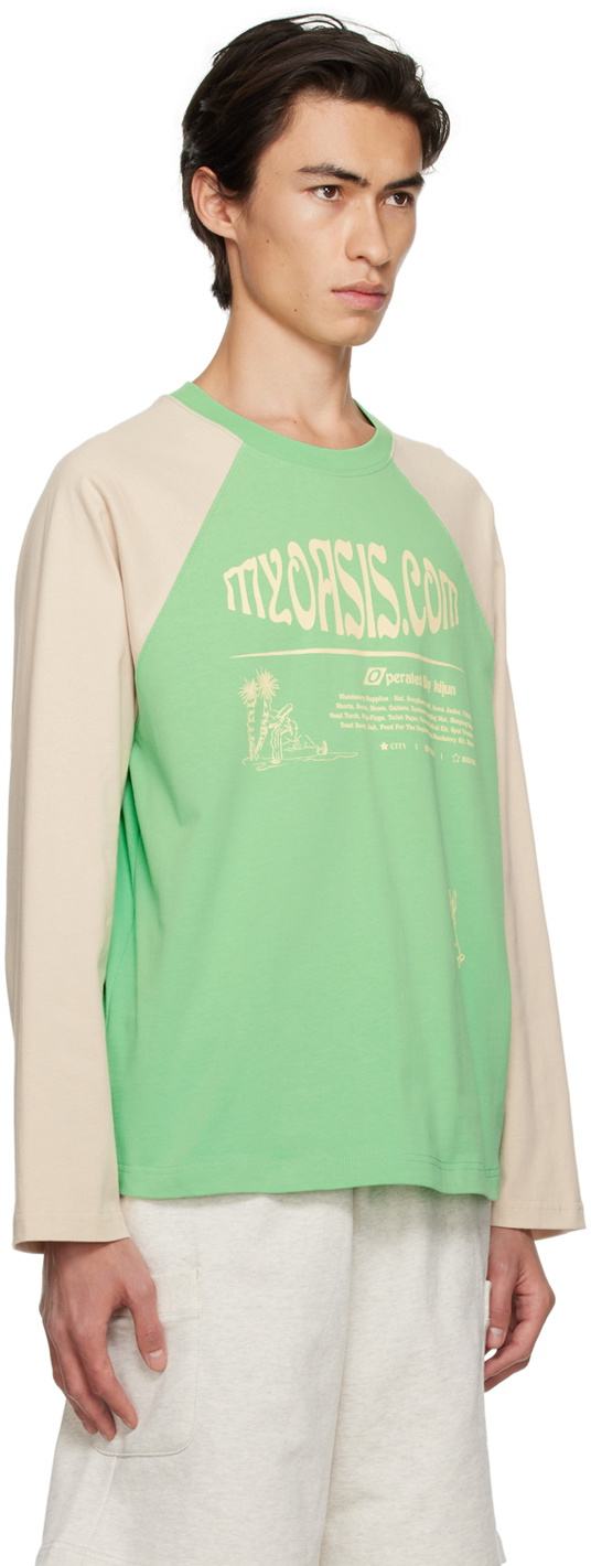 Kijun SSENSE Exclusive Green 'Oasis' Raglan T-Shirt Kijun