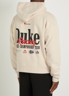 Duke And Dexter World Championship Printed Hooded Cotton Sweatshirt Off White