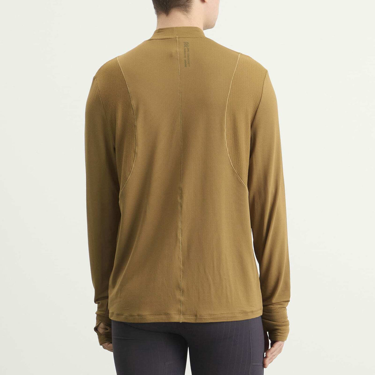 Bandit Men's Men's Aura Grid Mockneck Long Sleeve in Antique Brass