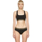 Versace Underwear Black Medusa Sports Bra