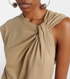 Isabel Marant Nayda gathered cotton jersey T-shirt