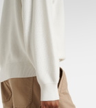 Brunello Cucinelli Monili oversized cotton half-zip sweater
