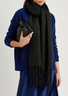 Vince Fringed Alpaca-blend Scarf - Black - One Size