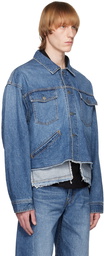 JieDa Indigo Cut Off Denim Jacket