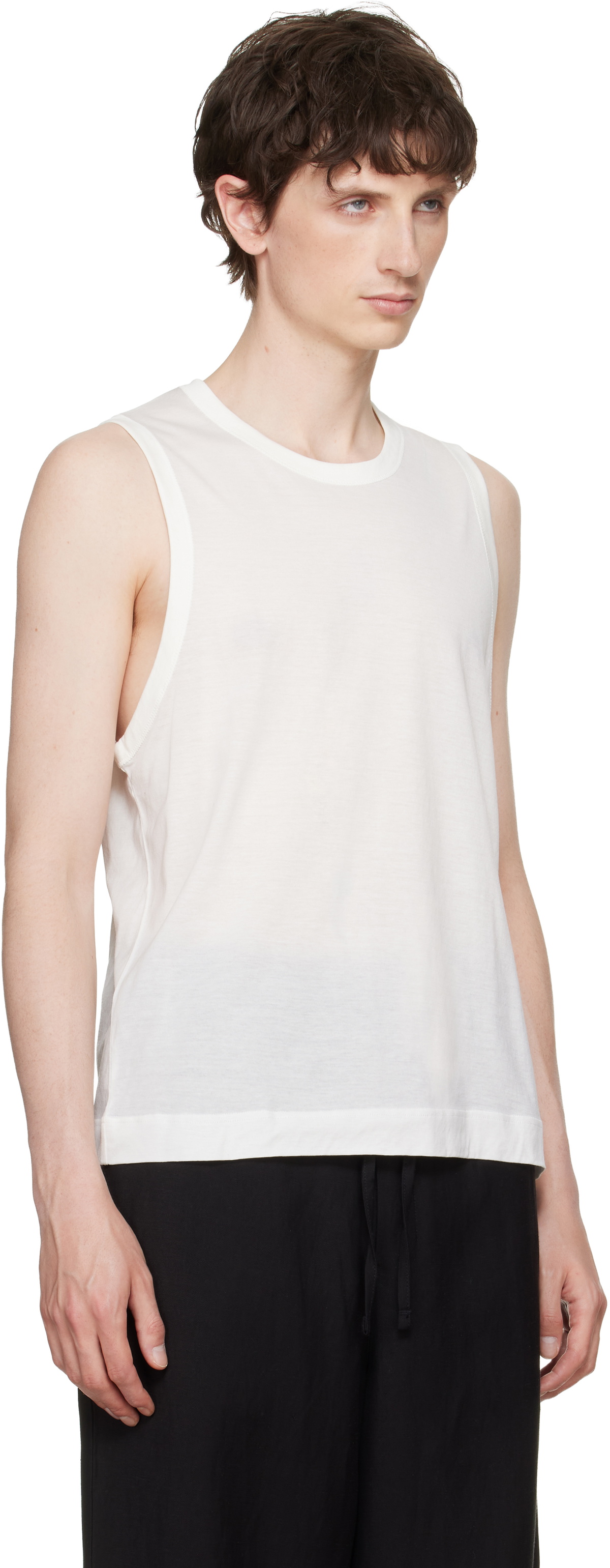AMI Paris Off-White 'Ami de Coeur' Classic Fit Tank Top AMI