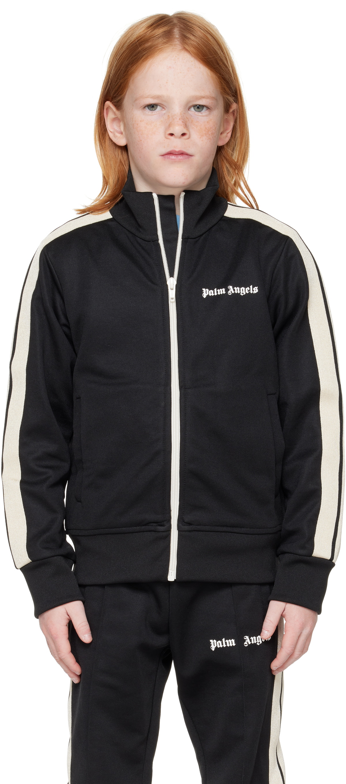 Palm Angels Kids Black Classic Logo Track Jacket