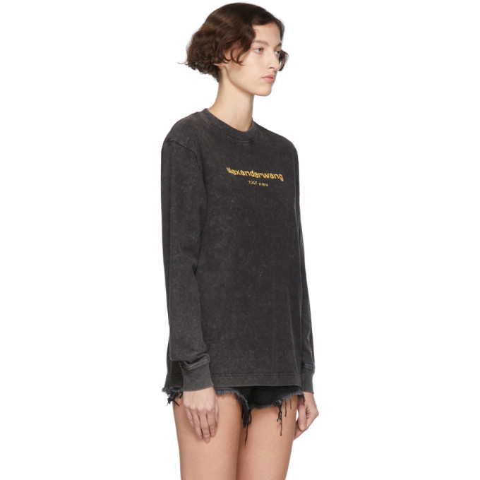 Alexander Wang Black Acid Washed T-Shirt Alexander Wang