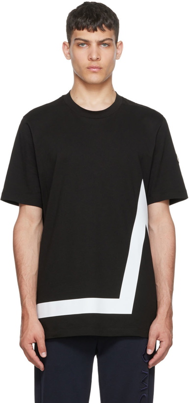 Photo: Moncler Black Cotton T-Shirt