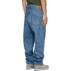 Junya Watanabe Blue Selvedge Stripe Garment-Treated Jeans