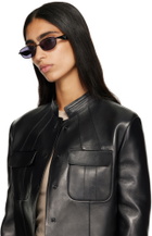 Prada Eyewear Black Logo Sunglasses