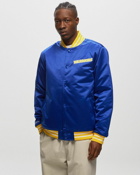 Mitchell & Ness Nba Heavyweight Satin Jacket Golden State Warriors Blue - Mens - College Jackets