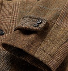 Noah - Patchwork Double-Breasted Wool Trench Coat - Brown