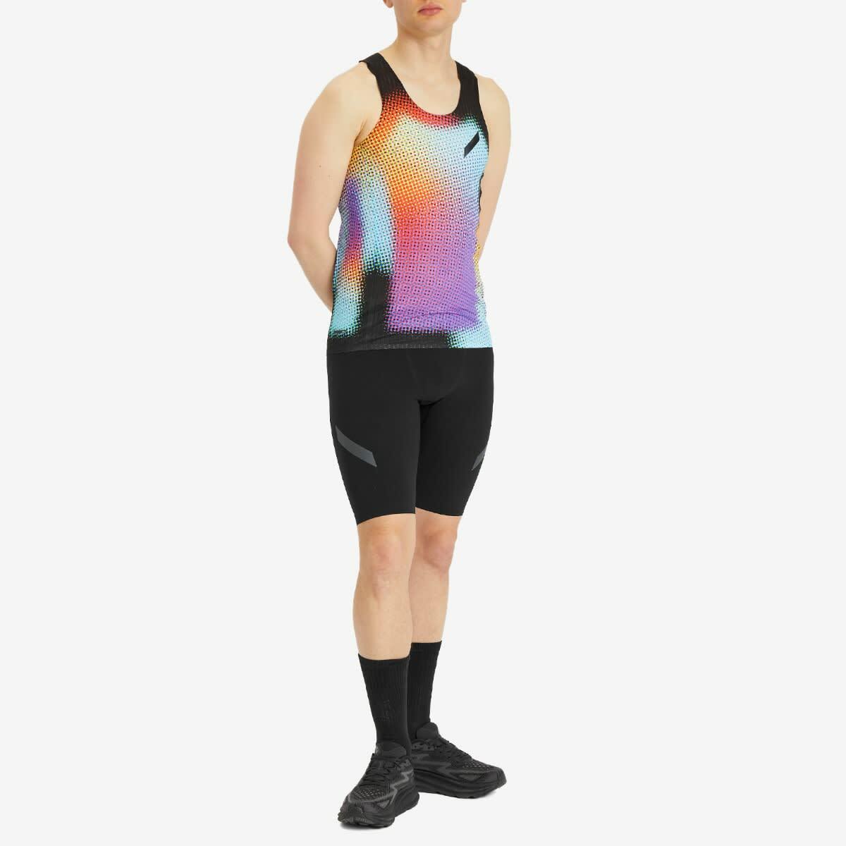 SOAR Men's Race Vest in Black Rainbow Dot