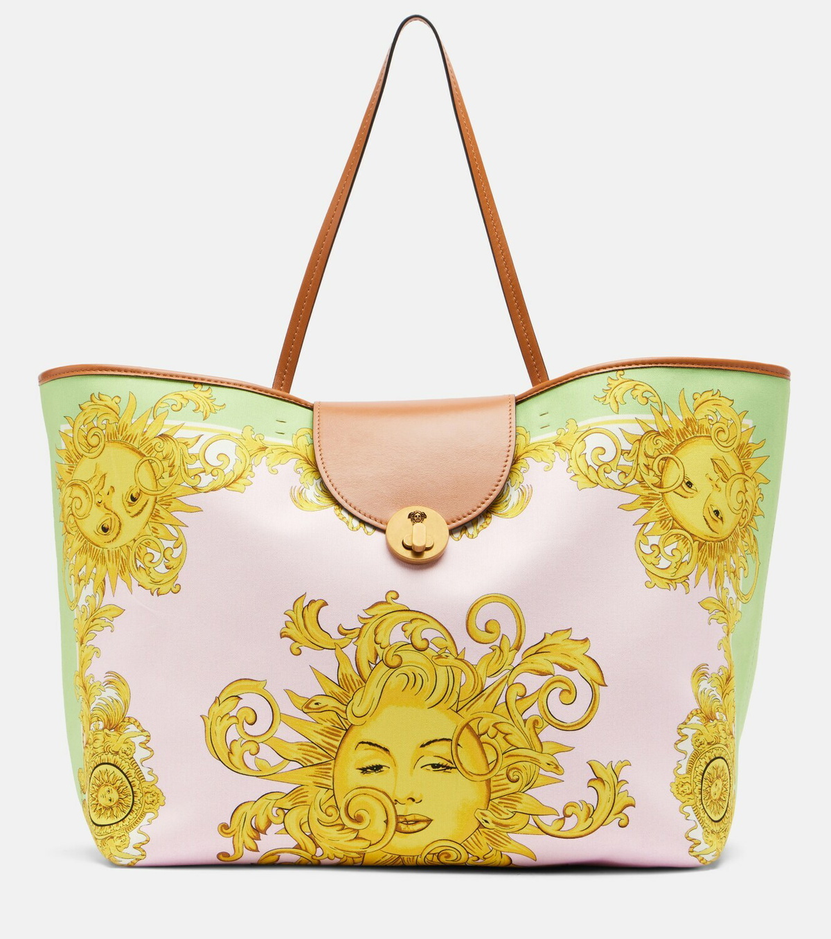 Versace Large printed canvas tote bag