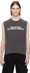 Carne Bollente SSENSE Exclusive Black Benefits With Friends Tank Top