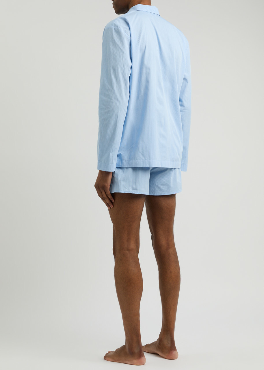 Boss Cooper Striped Cotton Pyjama set Blue