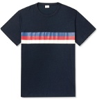 Onia - Johnny Striped Modal and Cotton-Blend Jersey T-Shirt - Blue