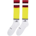Doublet White and Yellow 3 Layered Sport Socks