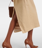 Veronica Beard Kimpton linen-blend midi skirt