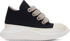 Rick Owens DRKSHDW Black Porterville Jumbo Laced Abstract Low Sneakers