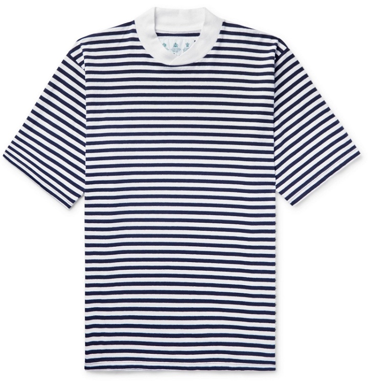 Photo: Barbour White Label - Inver Striped Cotton-Jersey T-Shirt - Blue