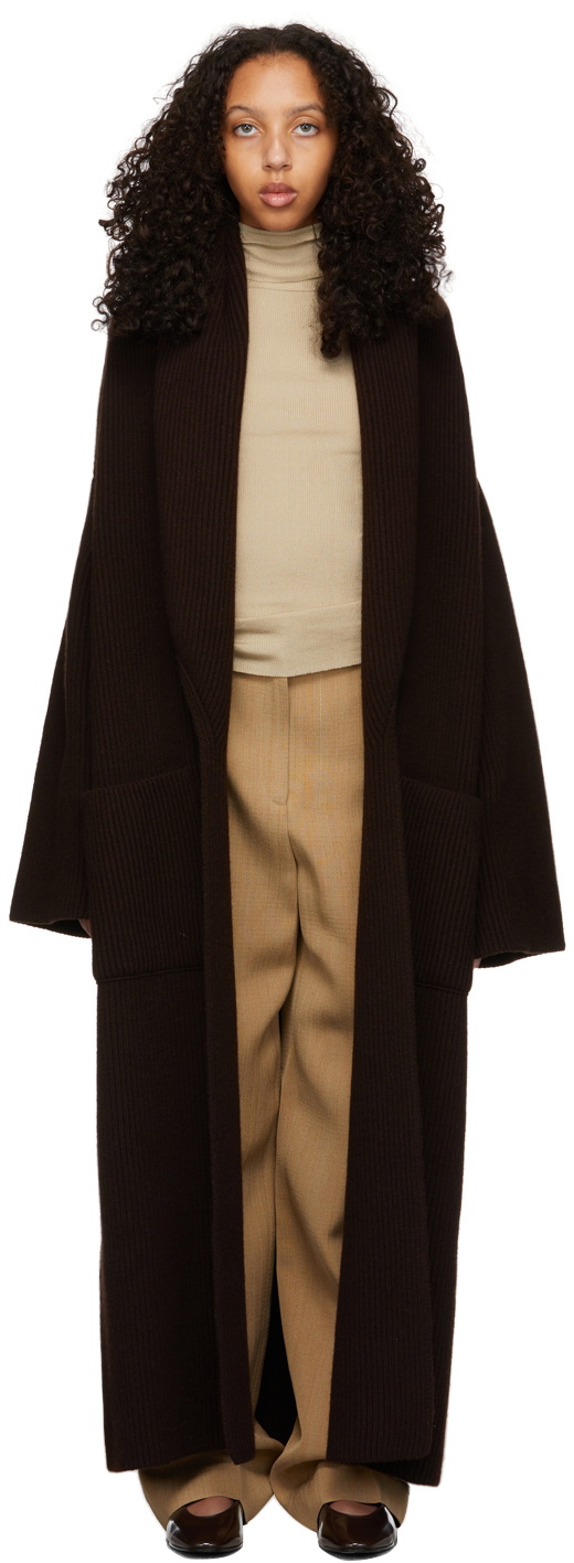 The Row Brown Wool Oversized Daelan Coat The Row