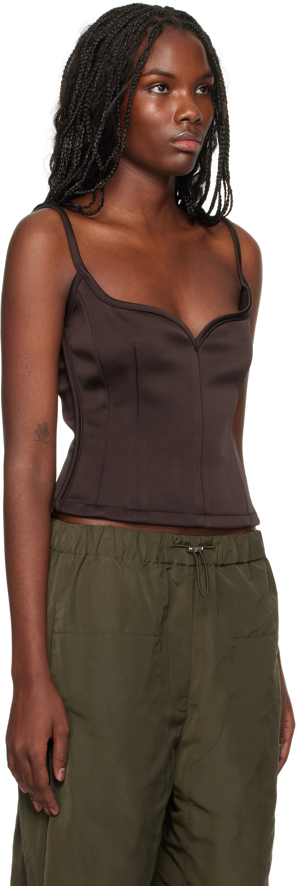 Paris Georgia Brown 09 Heart Singlet Tank Top