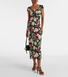 Rixo Carey floral cotton midi dress