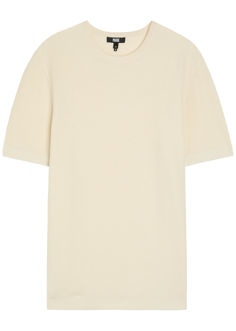 Paige Brimmer Waffle T-shirt Ecru